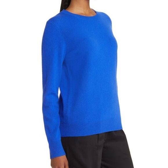 Nordstrom Crewneck Cashmere Sweater Blue Small NEW MSRP $149 - Picture 1 of 7